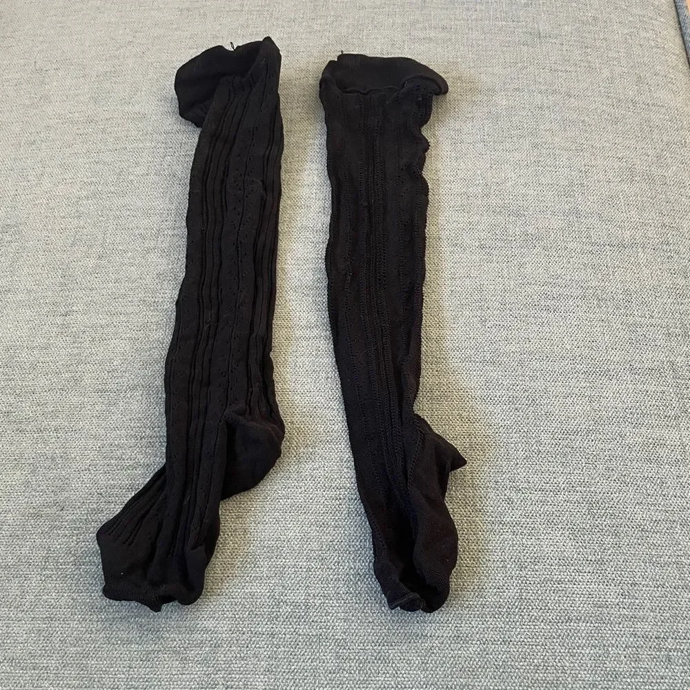 Black Knee High Nylons